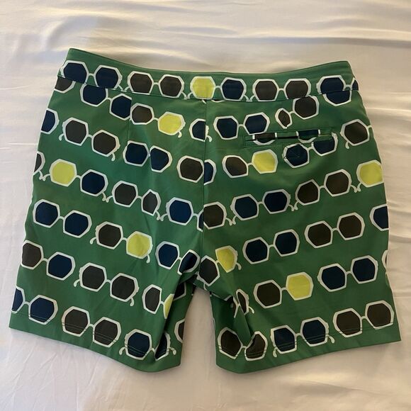 Mr. Turk Men’s Honolulu Board Shorts Sunglasses Print Abstract 6.5” Green 32 - Picture 9 of 9